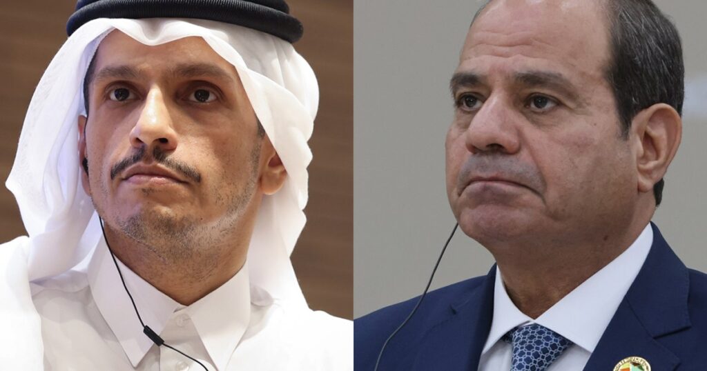 qatari-pm,-egyptian-president-back-efforts-to-reach-gaza-ceasefire