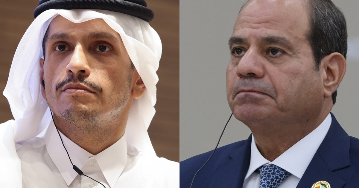 qatari-pm,-egyptian-president-back-efforts-to-reach-gaza-ceasefire