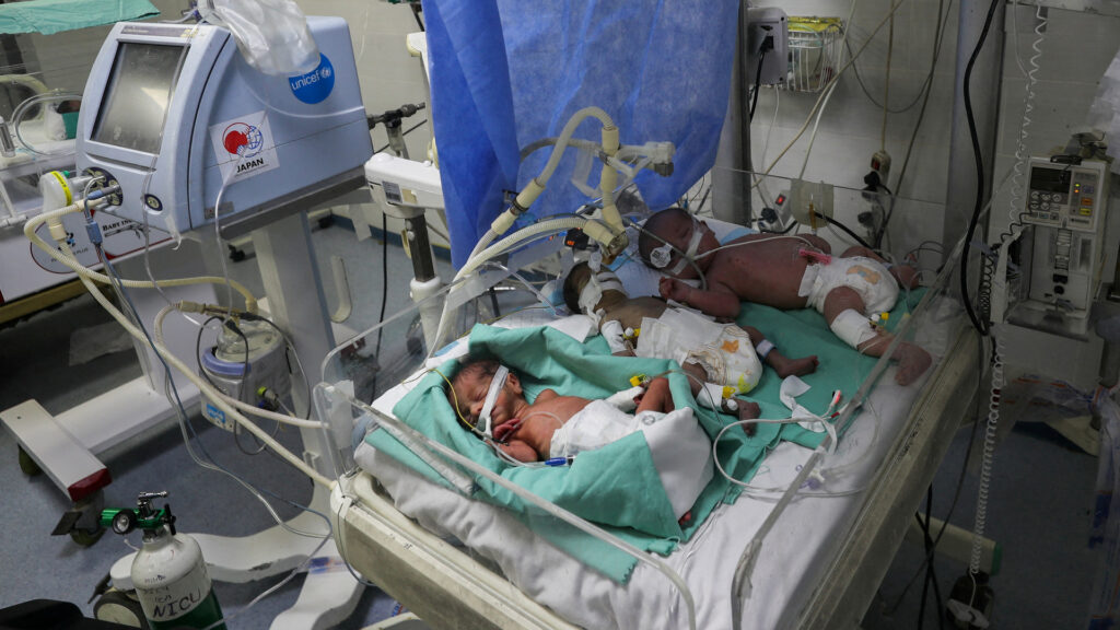 newborns-share-incubator-at-gaza-hospital-overwhelmed-by-famine