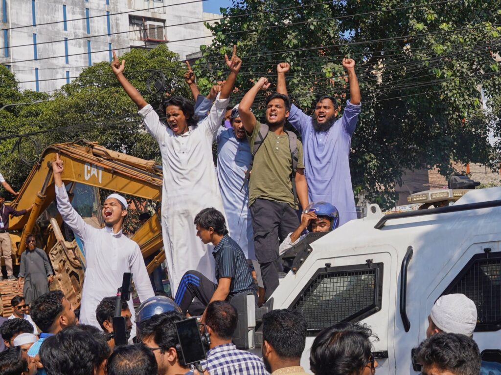 demonstrators-cheer-guilty-verdict-for-former-bangladeshi-pm-hasina