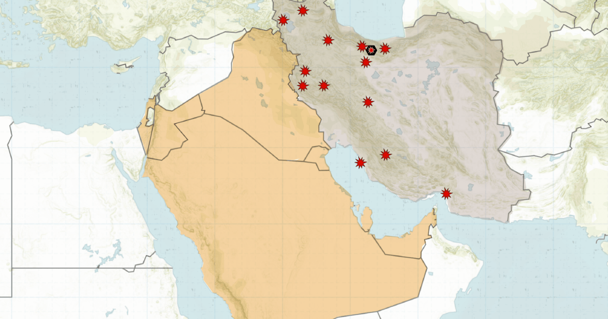 mapping-us-and-israeli-attacks-on-iran-and-tehran’s-retaliatory-strikes