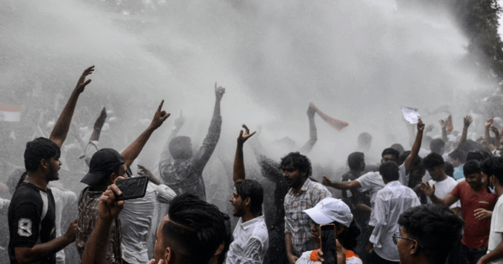 water-cannon-deployed-at-india-education-system-protests